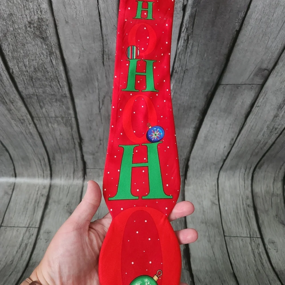 Ho Ho Ho Red‎ Christmas Ornament Tie
